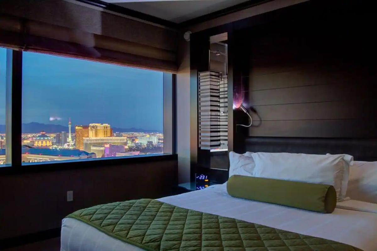 Enjoy a sundowner with this view before hitting the strip