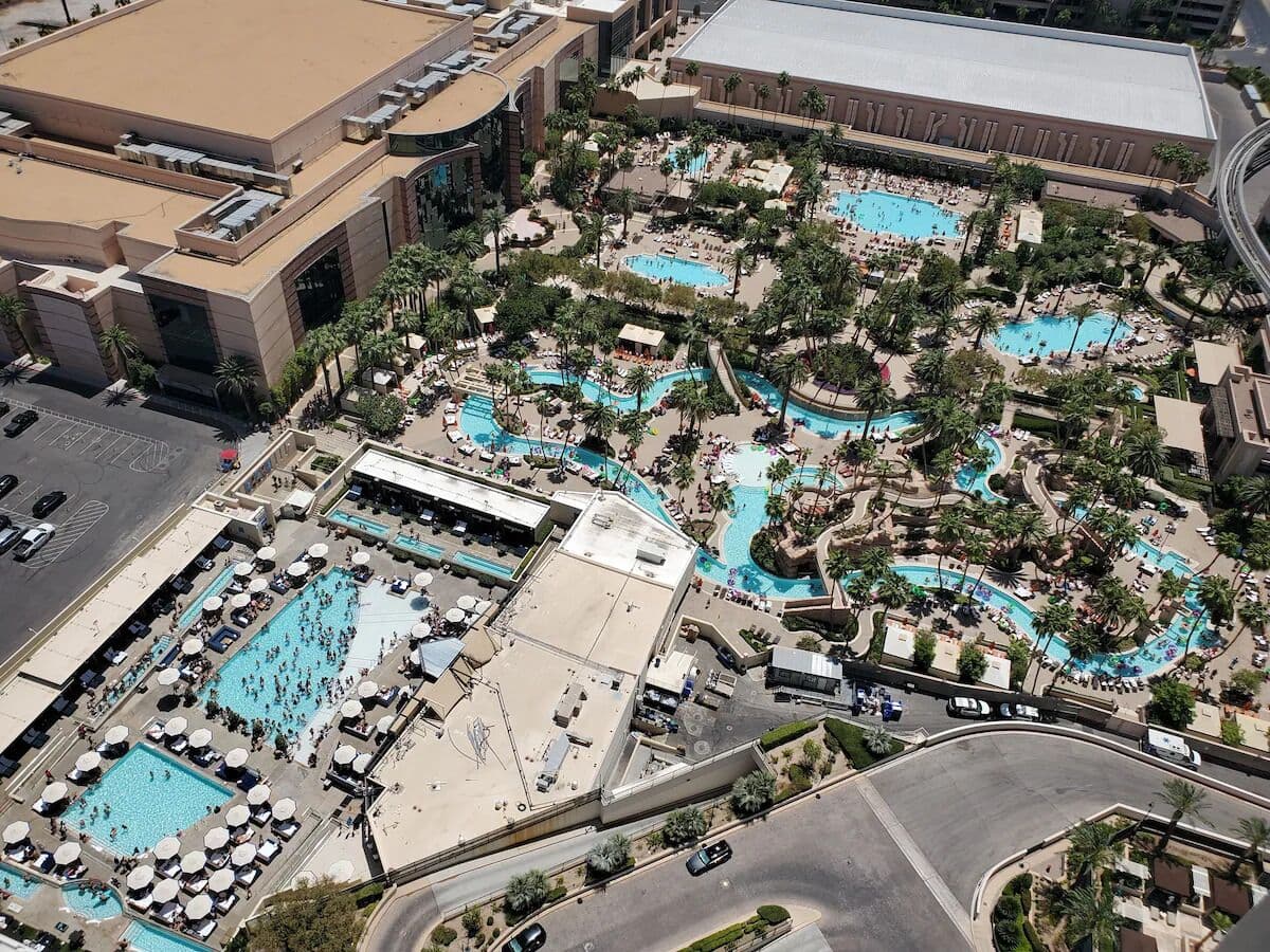 View of MGM Pool & Wet Republic from your private balcony