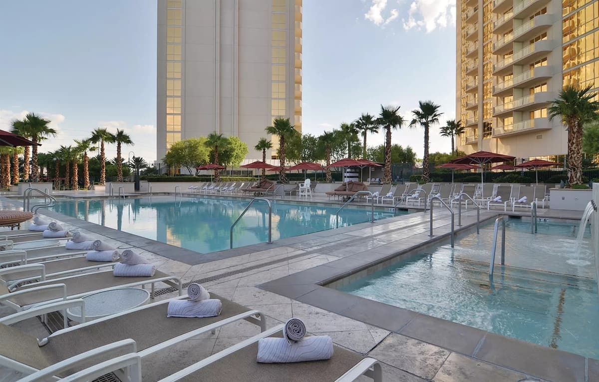 Resort-style lounging without paying resort fees 🏊 , this is 1 of 3 free pools for you to use!
