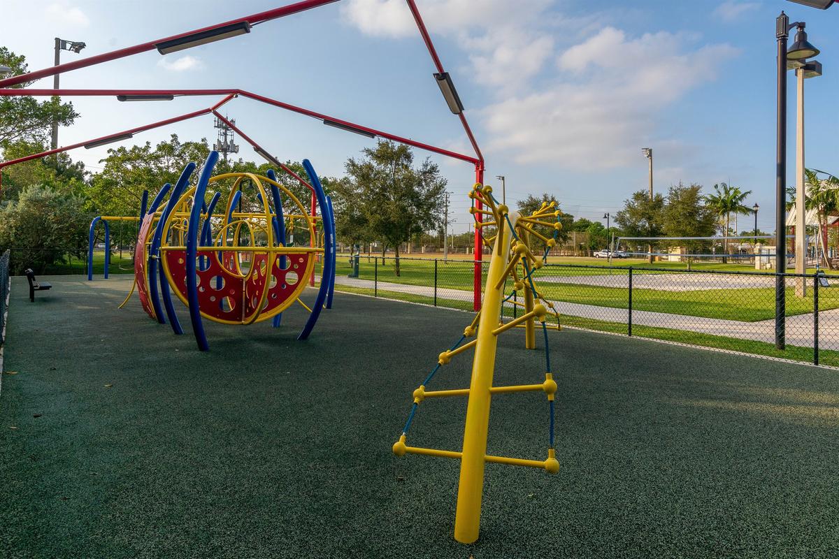 The kids can enjoy the games at the park next door