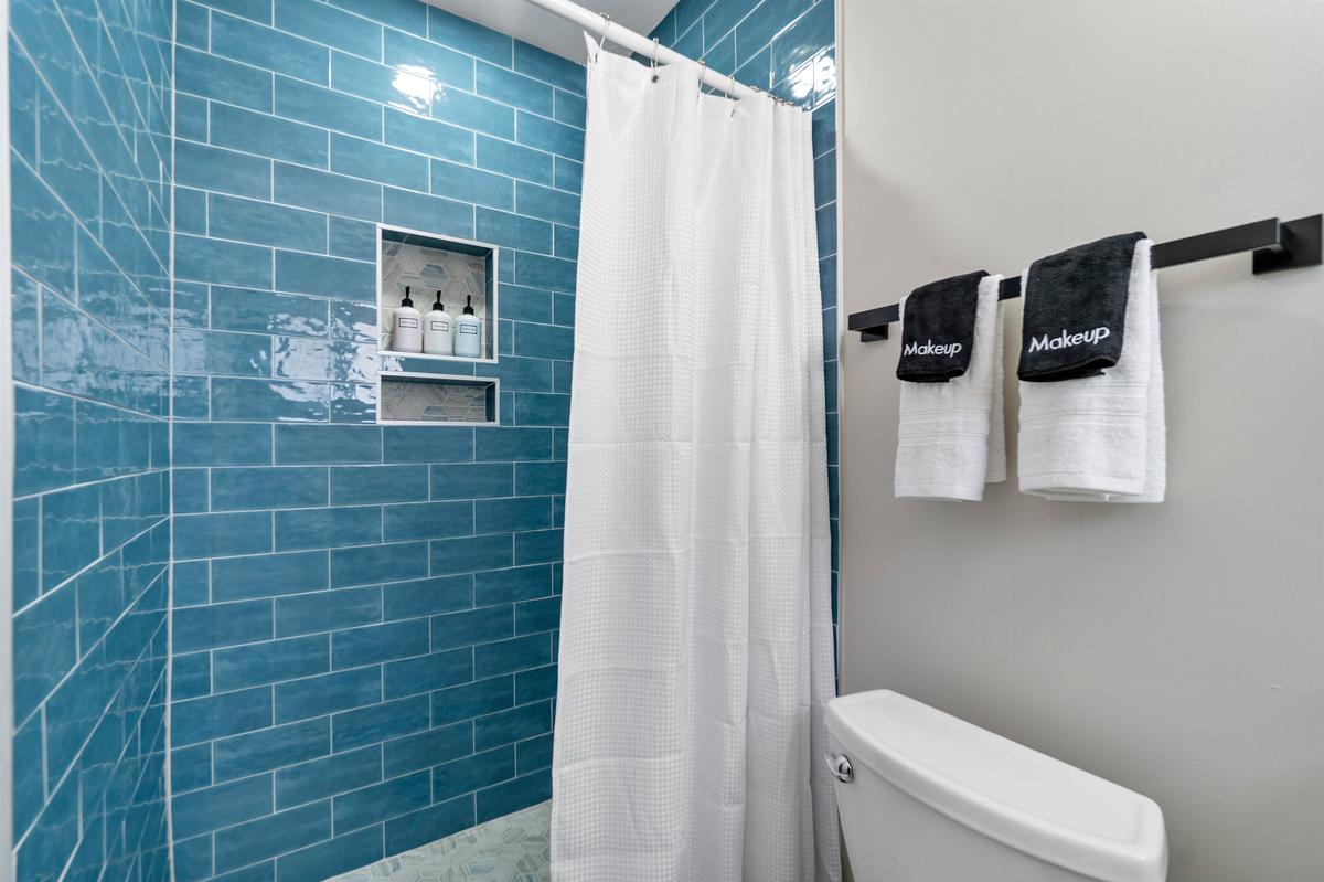 Ensuite for Master BR #2 w/ soothing blue tones